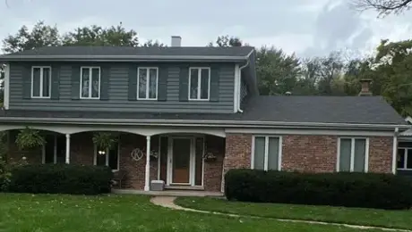 Hailstorm damage to roofs in Warrenville