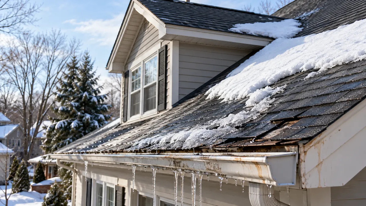 Roof Repair After Ice Dam Damage